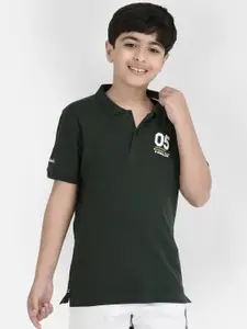 Crimsoune Club Boys Varsity Printed Polo Collar T-Shirt