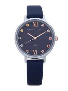 French Connection Women Dial & Leather Straps Analogue Watch FCN00068F