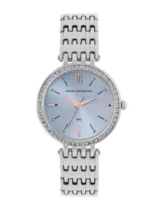 French Connection Women Embellished Dial & Stainless Steel Bracelet Style Straps Analogue Watch FCN00063H