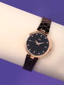 French Connection Women Embellished Dial & Stainless Steel Bracelet Style Straps Analogue Watch FCN00079D