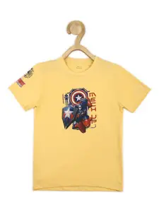 Peter England Boys Captain America Printed Pure Cotton T-shirt