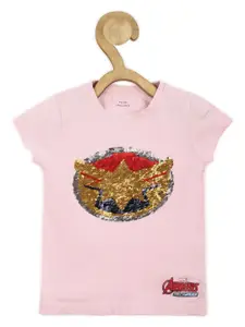 Peter England Girls Avengers Printed Pure Cotton T-shirt