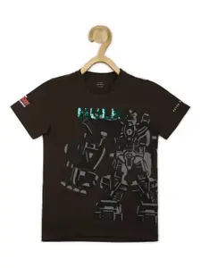 Peter England Boys Hulk Printed Pure Cotton T-shirt