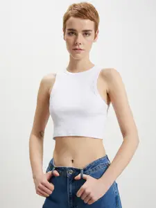 CALLIOPE Cotton Ribbed Tank Crop Top