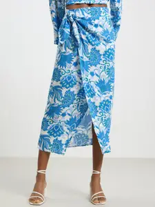 CALLIOPE Women Floral Print Wrap Styled Skirt