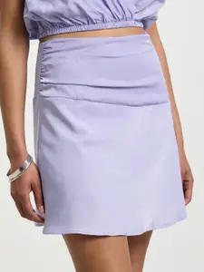 CALLIOPE Solid Mini A-Line Skirt