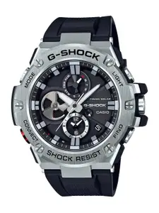 CASIO Men G-Shock GST-B100-1ADR Metal Ip Black Analog Dial Black Resin Strap Watch G789