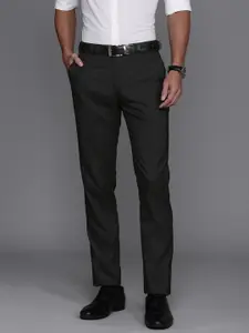 Raymond Men Slim Fit Checked Formal Trousers