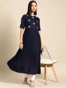 all about you Women Embroidered Kurta