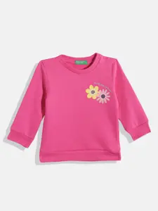 United Colors of Benetton Girls Floral Print Detail Sweatshirt