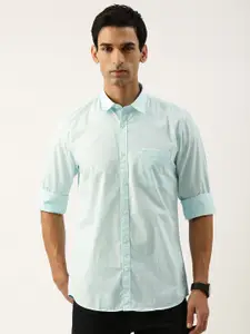 Peter England Men Slim Fit Opaque Cotton Casual Shirt