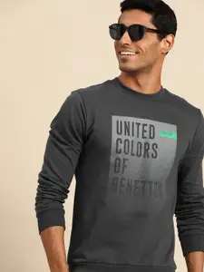 United Colors of Benetton Brand Logo Printed Pure Cotton Sweatshirt