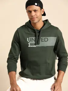 United Colors of Benetton Brand Detail Printed Pure Cotton Hooded Sweatshirt