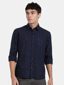 t-base Micro Ditsy Printed Cotton Casual Shirt