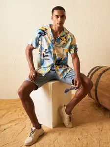 DENNISON Floral Block Printed Casual Shirt