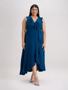 20Dresses Blue Ruffles A-Line Dress