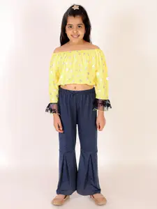 M'andy Girls Printed Top with Trousers