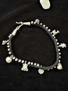 Arte Jewels 92.5 Silver Thread Anklet