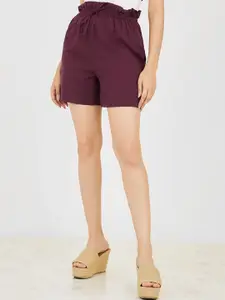 Styli Women High-Rise Cotton Shorts