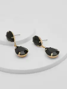 Boohoo Stone-Studded Contemporary Drop Earrings