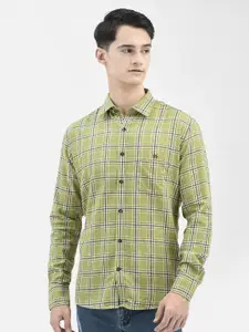 Crimsoune Club Tartan Checked Slim Fit Casual Shirt