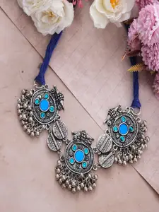 UNIVERSITY TRENDZ Silver-Plated Oxidised Necklace