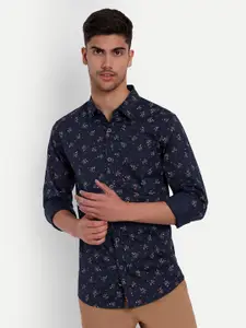 VALEN CLUB Slim Fit Floral Printed Pure Cotton Casual Shirt