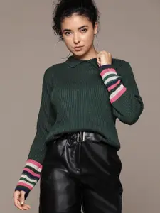 The Roadster Lifestyle Co. Ribbed Polo Collar Pullover