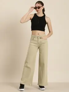Moda Rapido Women Mid-Rise Wide Leg Stretchable Jeans