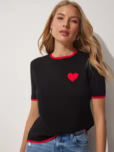 Happiness istanbul Round Neck Acrylic Pullover Sweater