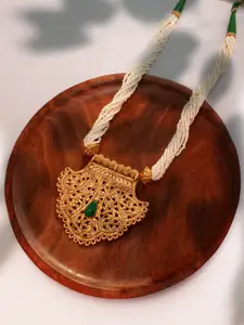 Neeta Boochra Gold-Plated Beaded Necklace