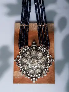 Neeta Boochra Silver-Plated Beaded Necklace