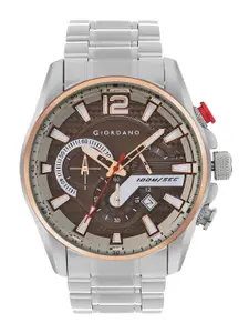 GIORDANO Men Dial & Stainless Steel Straps Analogue Water Resistant Watch GZ-50076-11