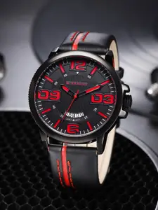 GIORDANO Men Dial & Leather Straps Analogue Water Resistant Watch GZ-50053-02