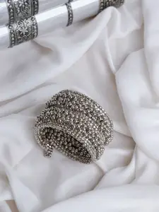 CURIO COTTAGE Women Silver-Plated Cuff Bracelet