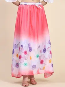 Rudra Fashion Floral Printed Flared Maxi Skirts