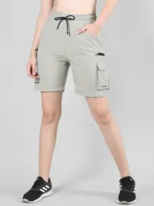 CHKOKKO Women Mid-Rise Cargo Shorts