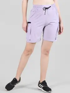 CHKOKKO Women Mid-Rise Cargo Shorts