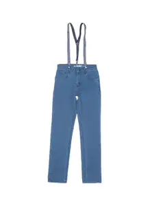 Gini and Jony Boys Clean Look Mid-Rise Jeans With Suspenders