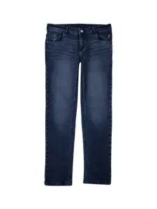 Gini and Jony Girls Embellished Clean Look Light Fade Mid Rise Denim Jeans