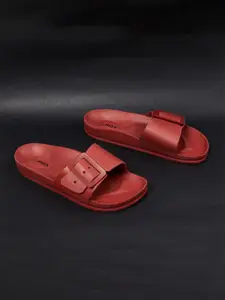 max Women Buckled Sliders