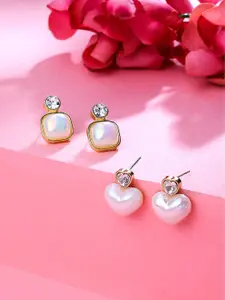 Yellow Chimes Set Of 2 Contemporary Studs Earrings