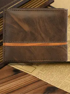WROGN Men Textured Two Fold Wallet