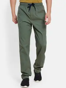 Octave Men Pure Cotton Mid-Rise Sports Track Pants