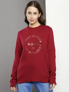 Tommy Hilfiger Brand Logo Printed Pullover Sweatshirt