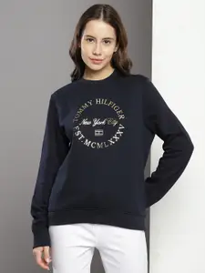 Tommy Hilfiger Brand Logo Printed Pullover Sweatshirt