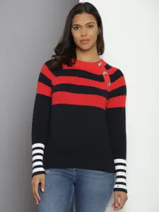 Tommy Hilfiger Pure Cotton Colourblocked Pullover Sweaters