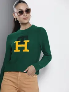 Tommy Hilfiger Pure Cotton Brand Logo Long Sleeves Pullover Sweater