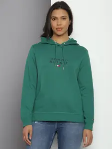Tommy Hilfiger Pure Cotton Brand Logo Printed Hooded Sweatshirt