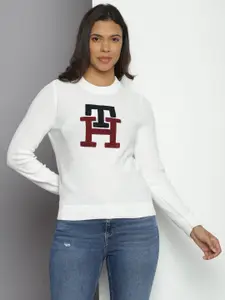 Tommy Hilfiger Brand Logo Knitted Pullover Sweater